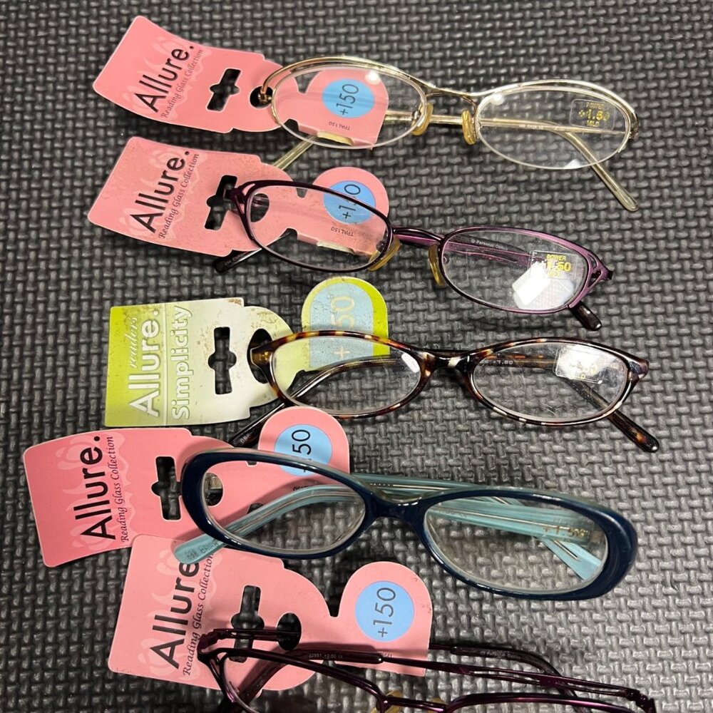 Lot Of 8 Reading Glasses Set +1.50 Power Mixed Colors Stylish Designs Lightweigh - Picture 2 of 5